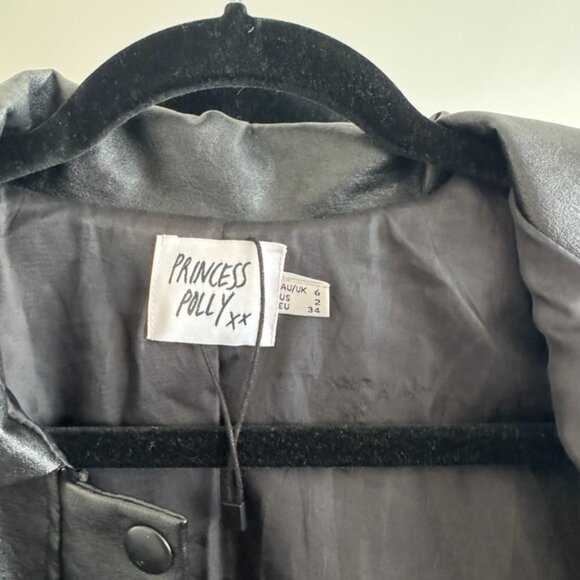 Callie Oversize Faux Leather Jacket - Princess Polly - Picture 3 of 3